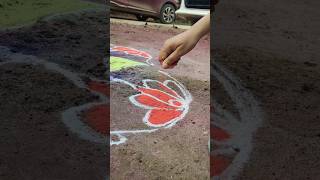 👆 full video 💥 New rangolii 🤩🤩 Day 3 ❤️#rangoli #kolamdesign #easyrangoli #easykolamdesign