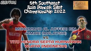 M Al Jufferi Bin J (MYS) VS Tito Hendra S K W (INA)-8th Southeast Asia Pencak Silat 2022 Kelas F PA