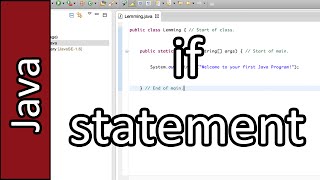 if statement - Java Programming Tutorial #7 (PC / Mac 2015)