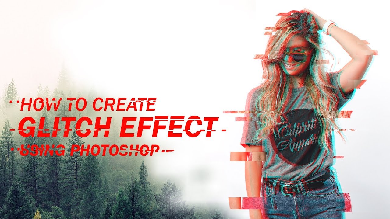 How To Create Glitch Effect - Photoshop Tutorial - YouTube