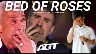 Golden Buzzer: Simon Cowell Crying To Hear The Song Bed Of Roses Homeless On The