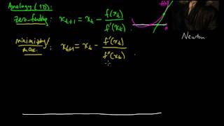 (ML 15.1) Newton's method (for optimization) - intuition