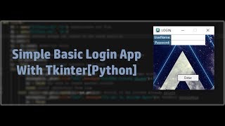 Simple Login App With Tkinter[Python]