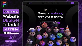 Animated 3D Figma Website Design || FREE Resources || DVxUI