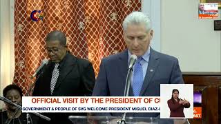 Discurso del Presidente de Cuba en Parlamento de San Vicente y las Granadinas