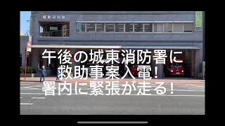 (江東区救助事案) 午後の城東消防署に救助事案入電！署内に緊張が走る！