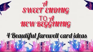 4 DIY Farewell invitation card ideas |Easy to make Farewell Cards for seniors |Card ideas | Tutorial