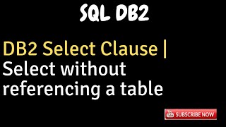 DB2 SELECT - Select without referencing a table