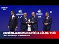 rəcəb tayyib Ərdoğan bu gün azərbaycanın ankaradakı səfiri rəşad məmmədova mükafat təqdim etdi