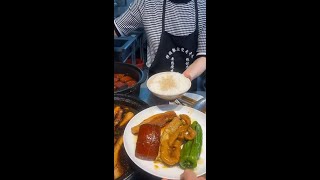 碳水和淀粉的双重快乐有没有 #美食 #东坡肉把子肉麻辣大肠