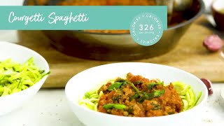 exante Low Calorie Courgetti Spaghetti Recipe