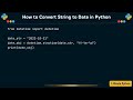 How to Convert String to Date in Python