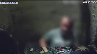 Dramatic rescue of man from storm drain