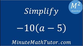 Simplify -10(a-5)