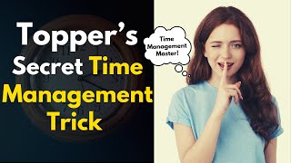 Topper’s 1 Secret Time Management Trick #studymotivation #tipsandtricks