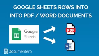 Convert Google Sheets Rows into Word or PDF documents using Zapier