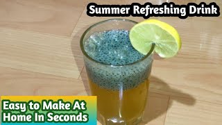 Quick Refreshing Summer Drink | Street Style Sabja Drink | Easy Making Refreshing Drink |#shorts