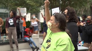 Dozens rally in Downtown Jacksonville to protest Rittenhouse verdict