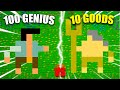 CAN 100 GENIUSES BEAT 10 GODS? | Worldbox