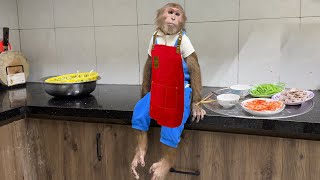 Super Monkey! Extremely Skillful Cooking and House Cleaning Expert Like Humans