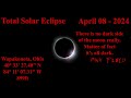 Video of the 04-08-2024 Total Solar Eclipse in Wapakoneta Ohio Lat 40.55761° Long -84.18536°