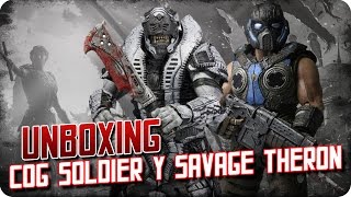 UNBOXING: Gears of War - Theron Savage y COG Soldier!!