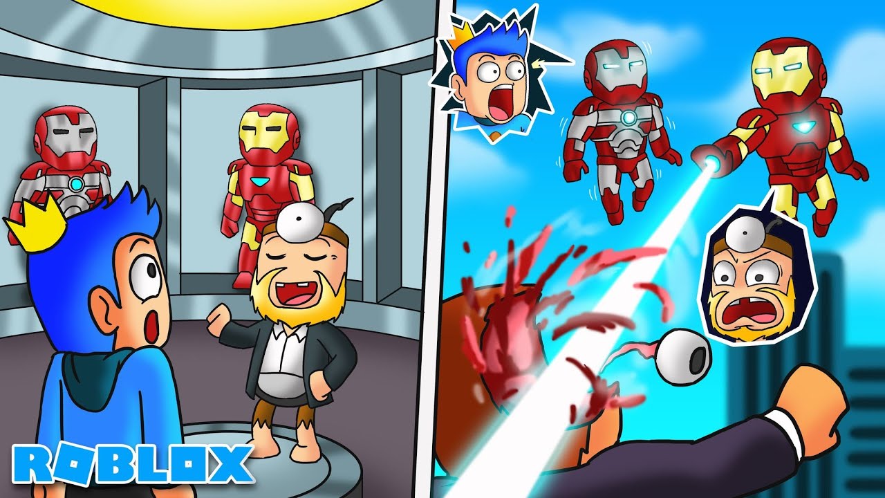 Pandu Gaming Dan Pak Unat Jadi Iron Man Di Roblox Youtube