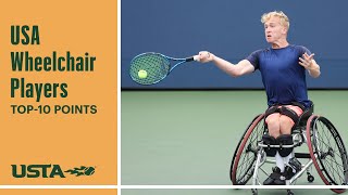 Top 10 Wheelchair Tennis Points from Americans | 2022 US Open