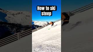 Skiing steep #ski #skiing #howtocarve #morzine