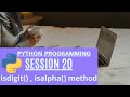 | isdigit() and isalpha() method in python - Python Programming |