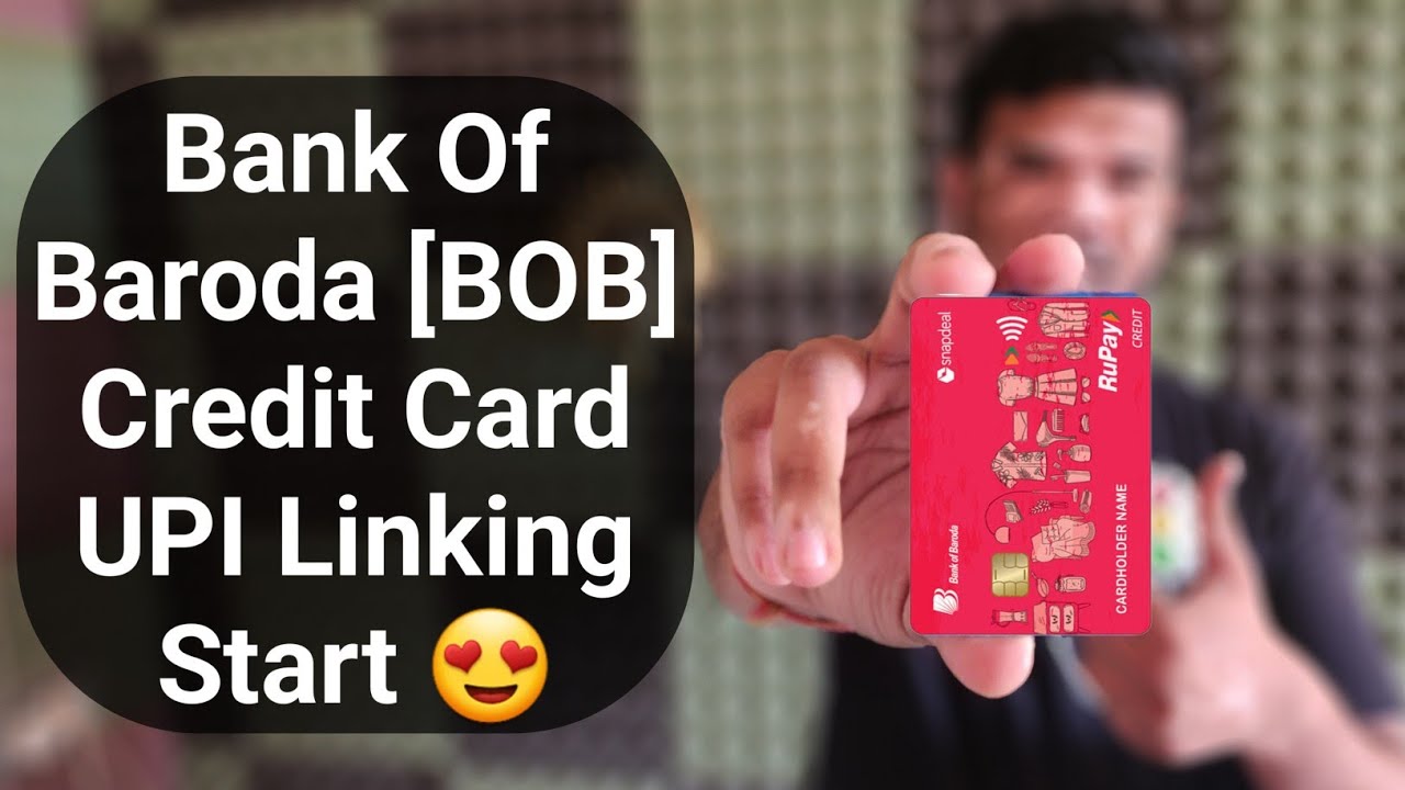 BOB RuPay Credit Card UPI Linking Start 😍 - YouTube