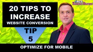 Website Conversion, Tip #5 Optimize for Mobile