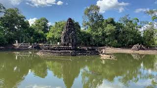 Angkor Wat - Neak Poan Temple island #cambodia #temple  #water #neakpoan #lake