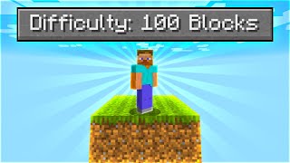 Can You Beat Minecraft With Only 100 Blocks?