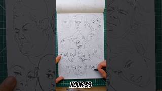 Hour 39 - form, technical skill #drawing #anatomy #anime #art #shorts #10000hours #10k