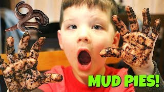 Making Mud Pies In The Kitchen with Caleb & Mommy!