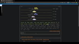 Typeracer - Maintrack PB progression - 168 WPM