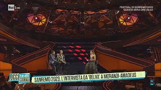 Sanremo 2023, l'intervista da "Belva" a Morandi-Amadeus - Oggi è un altro giorno 09/02/2023