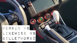 2023 Toyota GR86 Automatic Shift Knob Comparison Perrin vs Likewise vs Billetworkz