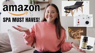 AMAZON SPA MUST HAVES! | Santal Essential Oil, Esthetic Beds, LED Light Signs &