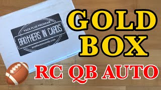 ROOKIE QB AUTO! AUGUST 2020 Brothers In Cards GOLD Football Subscription Box! NFL SUNDAY!  🏈🔥