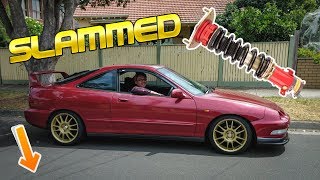 Finally SLAMMING The DC2 INTEGRA! (Coilover Install)