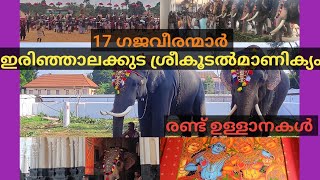 ഇരിഞ്ഞാലക്കുട ശ്രീകൂടൽമാണിക്യം ക്ഷേത്രത്തിലെ  ഉത്സവകാഴ്ച്ചകൾ രണ്ട് ഉള്ളാനകൾ ഉൾപ്പെടെ 17ഗജവീരന്മാർ