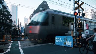 踏切動画 小田急線代々木八幡駅　 railroad crossing japan