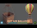 Hot Air Balloon | Autodesk Maya + Substance 3D Painter | #3danimation #3d