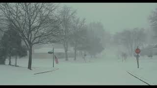 A real snowstorm. Winter sleep relaxation sounds. Wind blowing, snow ambience background