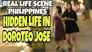 STROLLING IN HIDDEN NIGHT REAL LIFE IN DOROTEO JOSE STA. CRUZ MANILA WALKING TOUR IN PHILIPPINES 4K