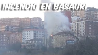 Incendio en Kareaga Goikoa. Basauri. 31 Enero 2025.