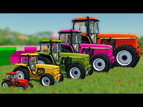 SMALL TO GIANT TRACTORS vs HARD PARKOUR ROUTE - Farming Simulator 22