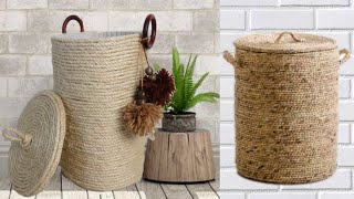 Cesto de Papelão com Corda de Sisal  - Ideia incrível ORGANIZADOR - Faça você mesmo do lixo ao luxo